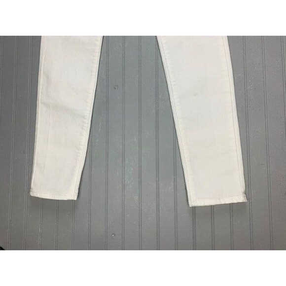 Old Navy Size 2 Womens White Jeans Mid Rise Super Skinny Stretch - Picture 5 of 5